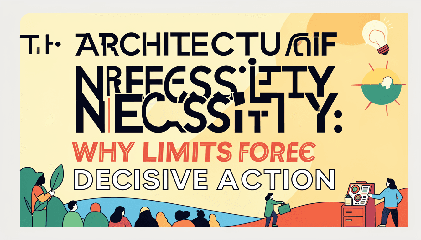 The Architecture of Necessity: Why Limits Force Decisive Action