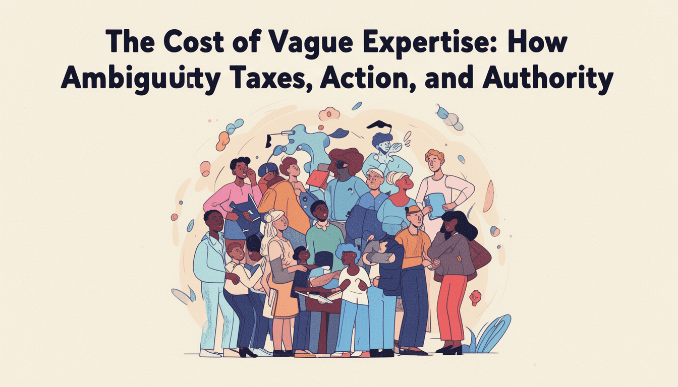 The Cost of Vague Expertise: How Ambiguity Taxes Trust, Action, and Authority