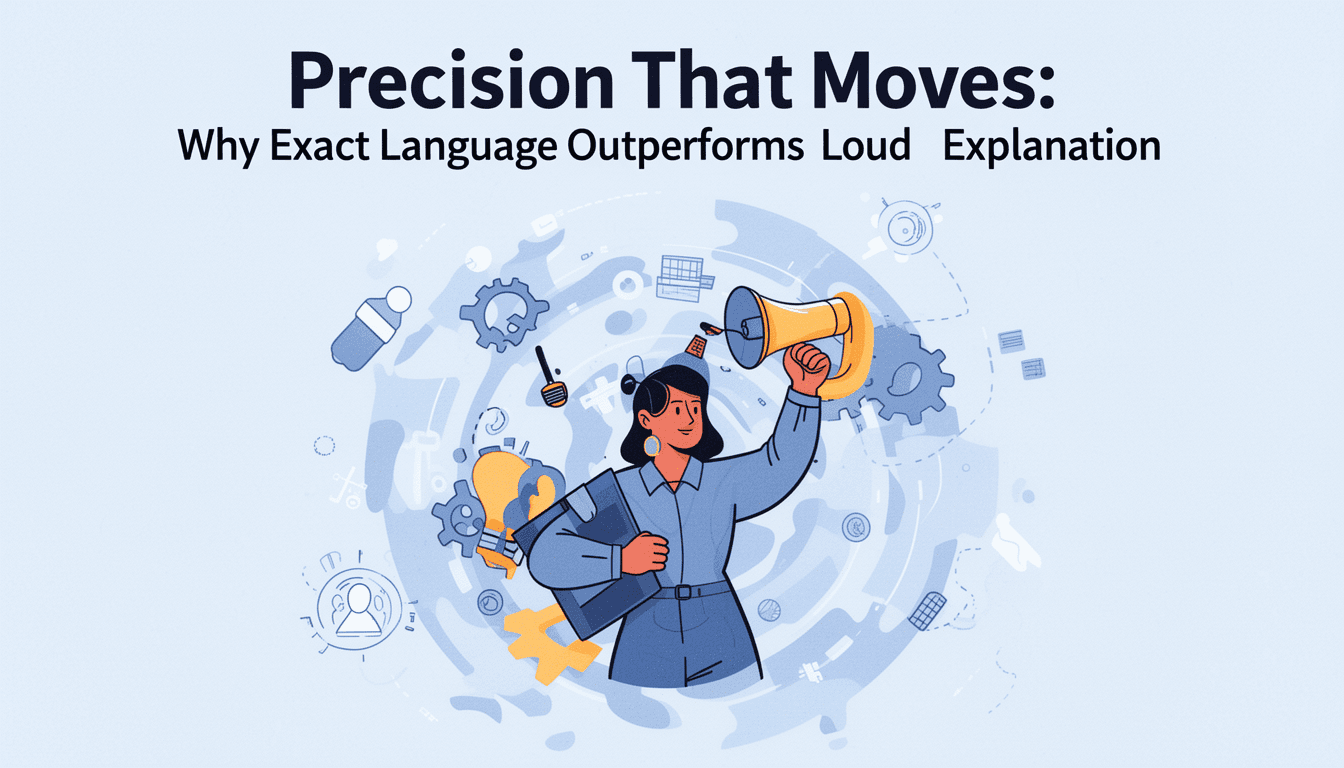 Precision That Moves: Why Exact Language Outperforms Loud Explanation