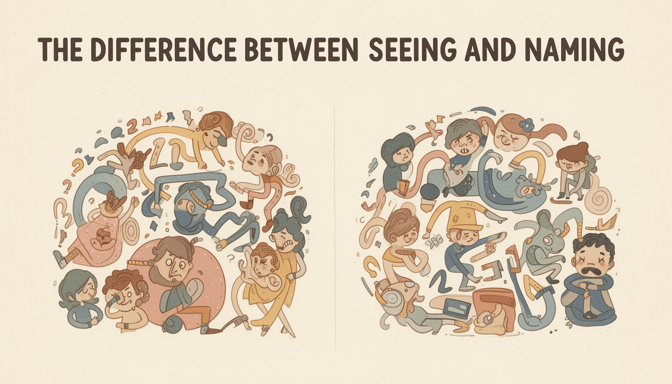 The Difference Between Seeing and Naming