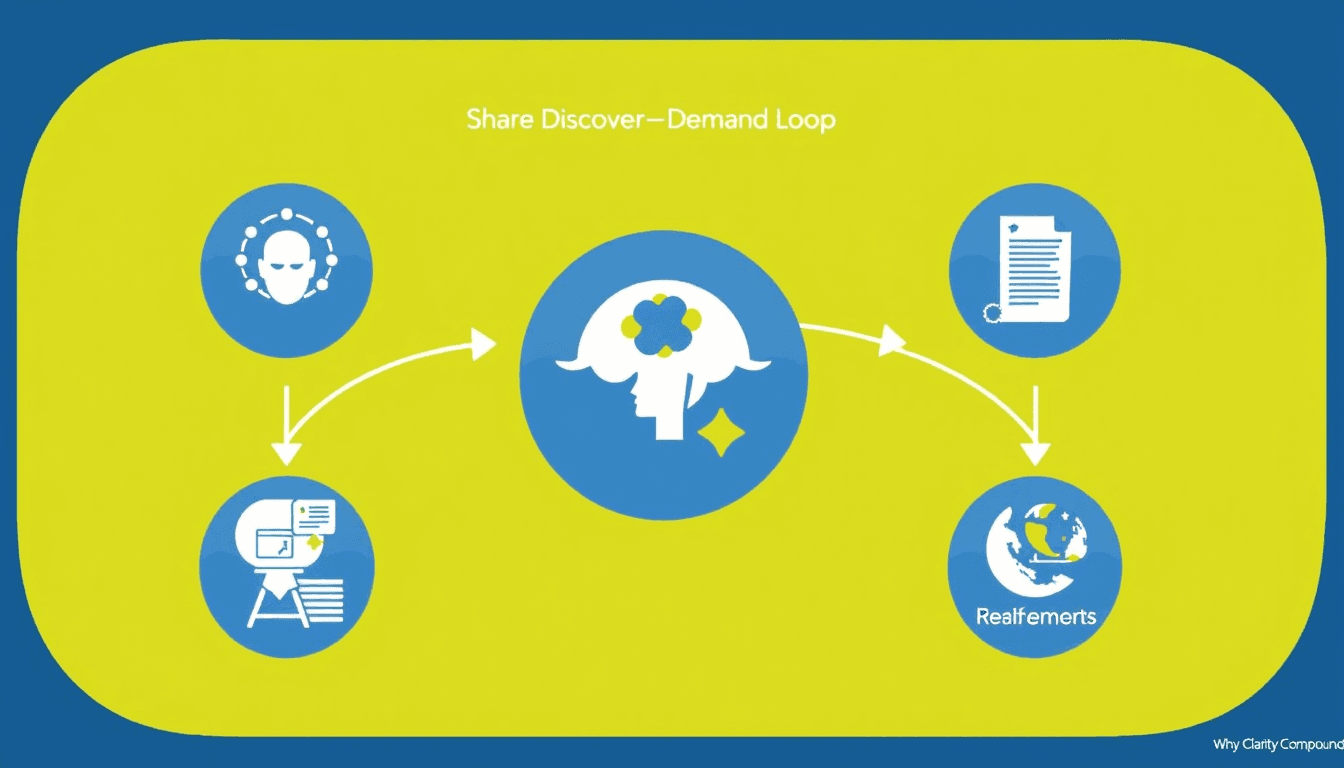 Why Clarity Compounds: The Share–Discover–Demand Loop