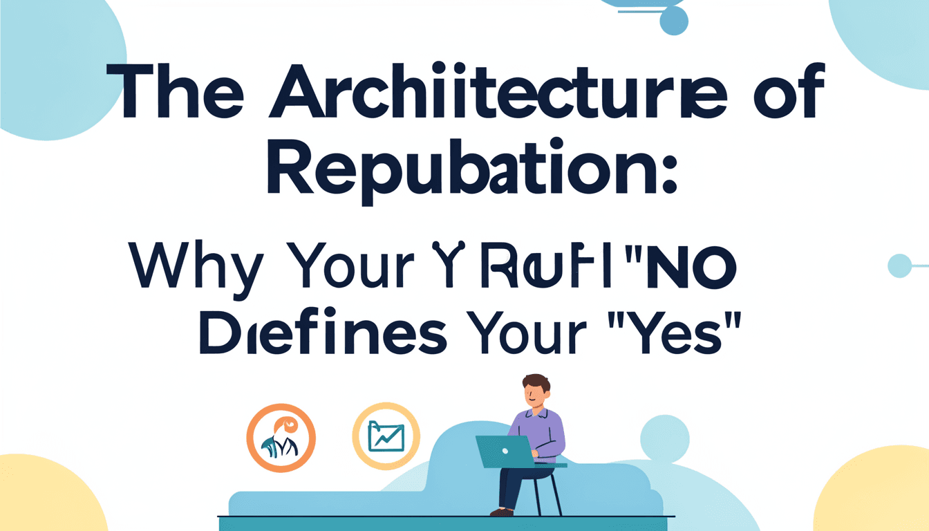 The Architecture of Reputation: Why Your "No" Defines Your "Yes"