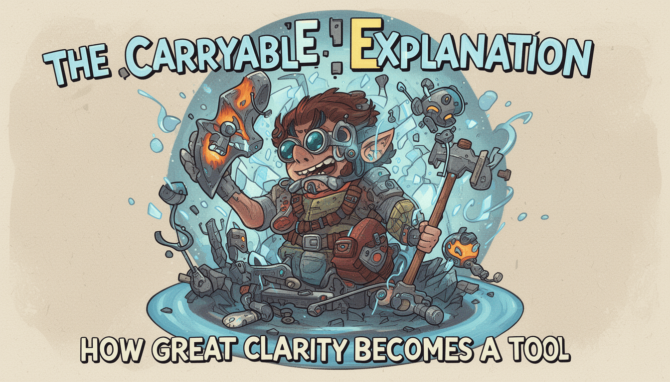 The Carryable Explanation: How Great Clarity Becomes a Tool
